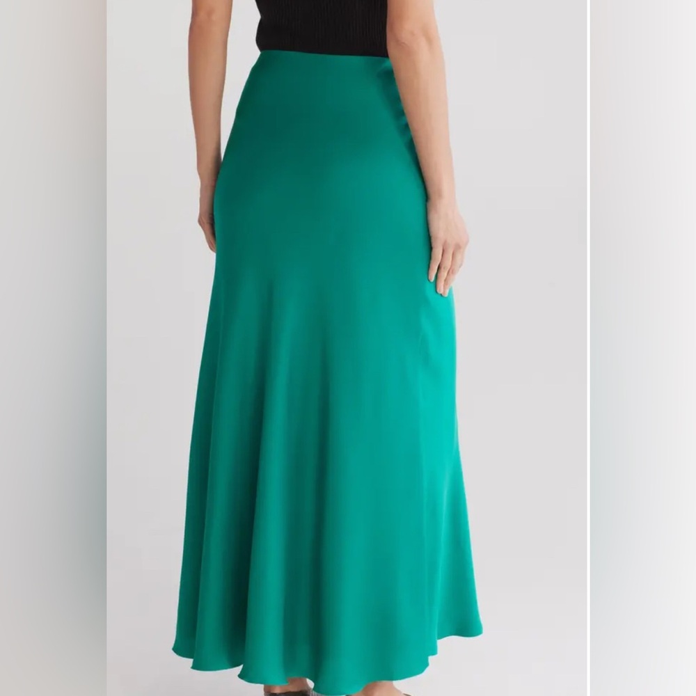 Rag & Bone Wren Bias Cut Maxi Skirt in emerald size M NWT - Picture 3 of 6